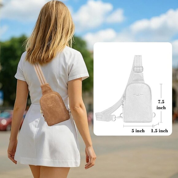 Elegant Earth Yellow Crossbody Sling Bag for Women - Anti-Theft Travel Essential - Picture 3 of 9